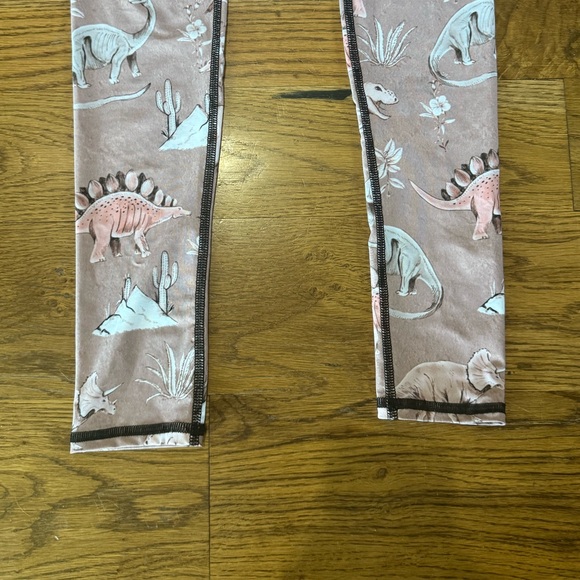 NWT. Yoga Democracy. Stokasaurus Printed Yoga Leggings Extra Long (32"). XS - Picture 7 of 15